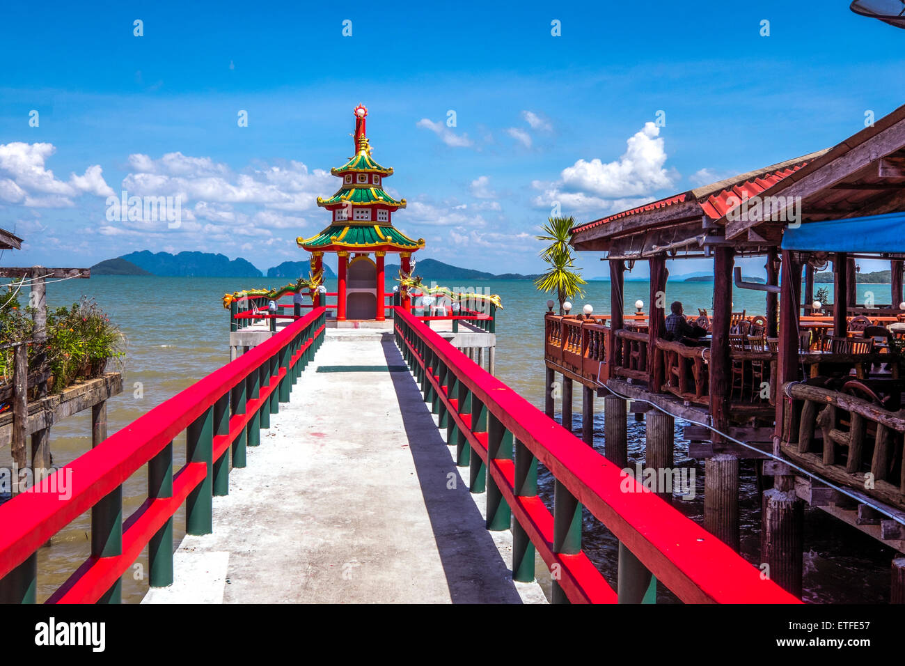 Asia. Thailand. Koh Lanta island. Buddhist temple in the village of ...