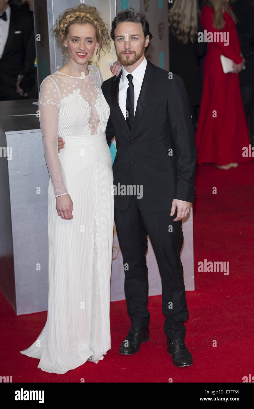 The British Academy Film Awards (BAFTA) at Royal Opera House - Arrivals  Featuring: Anne-Marie Duff, James McAvoy Where: London, United Kingdom When: 08 Feb 2015 Credit: WENN.com Stock Photo