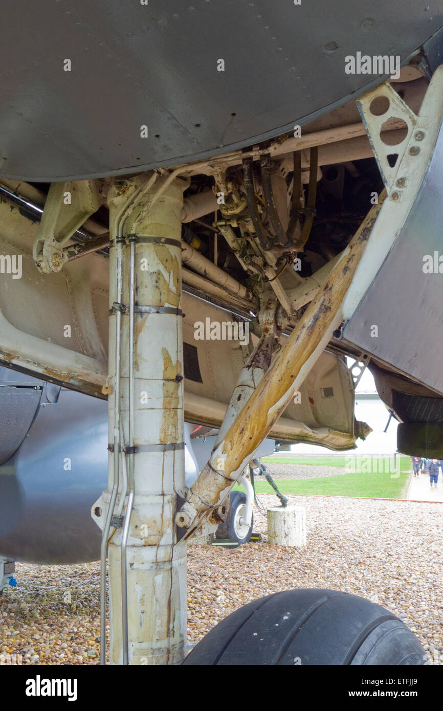 Landing Gear Hydraulics of a Lockheed P2H Neptune Aircraft Stock Photo