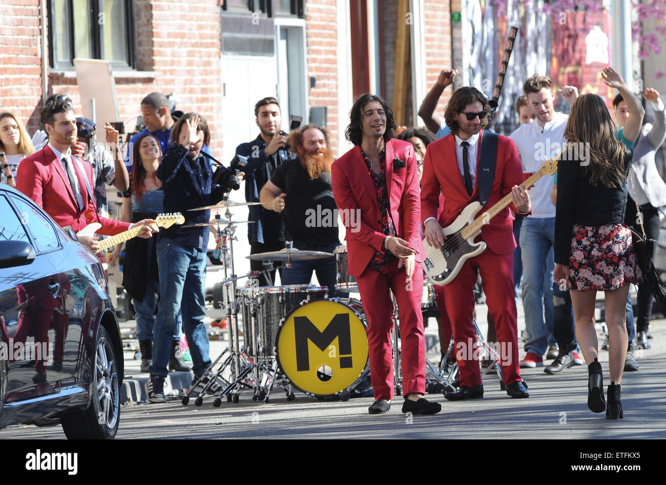 Canadian band Magic! filming their new music video in downtown Los ...