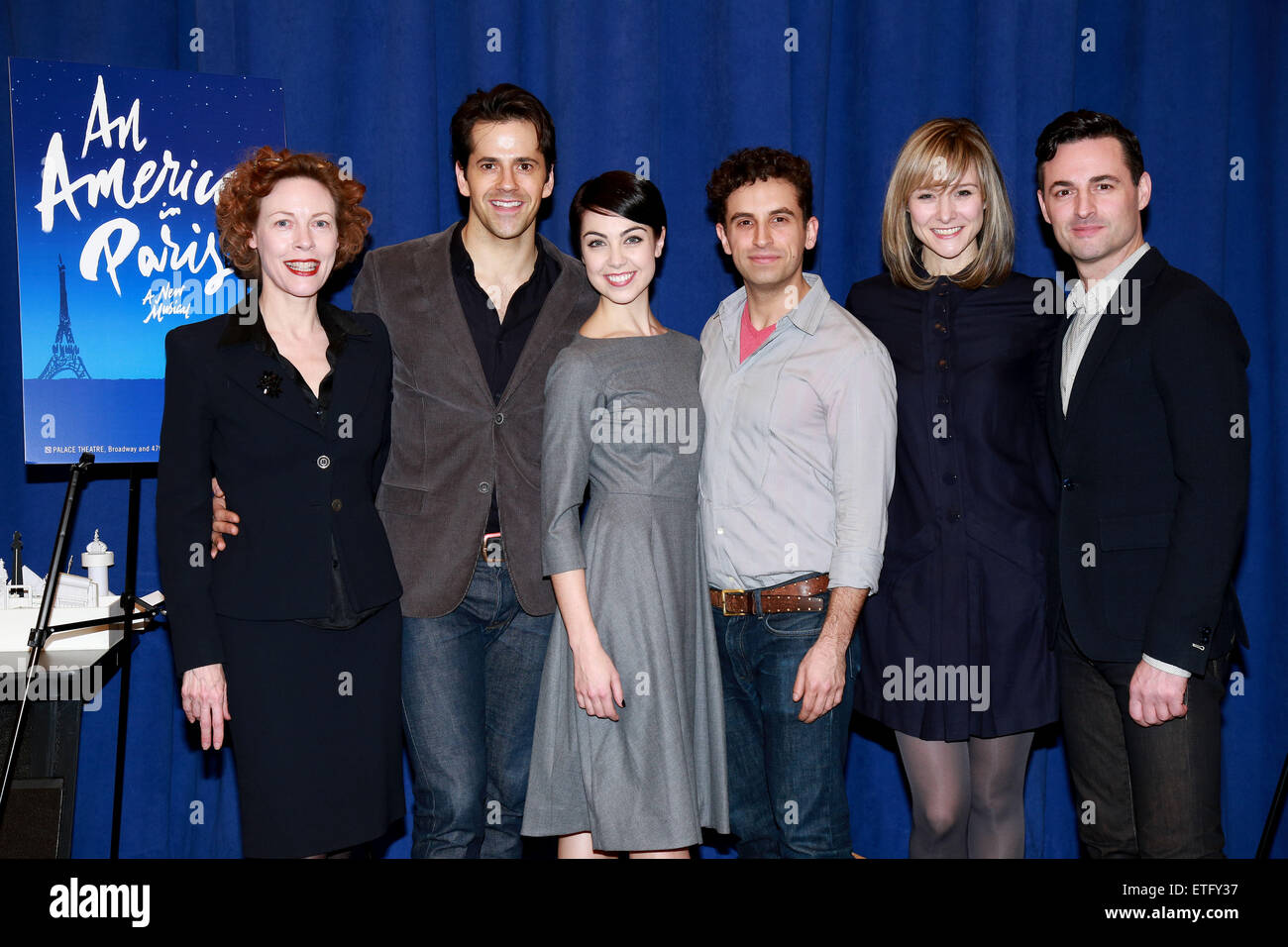 Meet and greet with the cast of An American In Paris at the New 42nd Street Studios.  Featuring: Veanne Cox, Robert Fairchild, Leanne Cope, Brandon Uranowitz, Jill Paice, Max von Essen Where: New York, New York, United States When: 11 Feb 2015 Credit: Joseph Marzullo/WENN.com Stock Photo