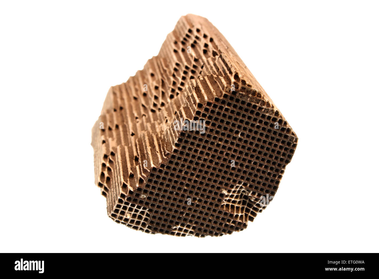 Piece part of car catalytic converter having platinum, rhodium