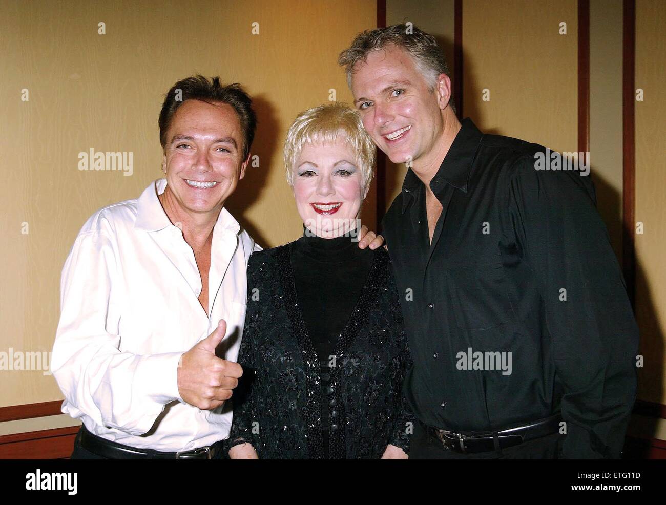 Backstage at the Broadway musical 42nd Street, held at the Ford Center.  Featuring: David Cassidy, Shirley Jones, Patrick Cassidy Where: New York, New York, United States When: 17 May 2004 Credit: Joseph Marzullo/WENN.com Stock Photo