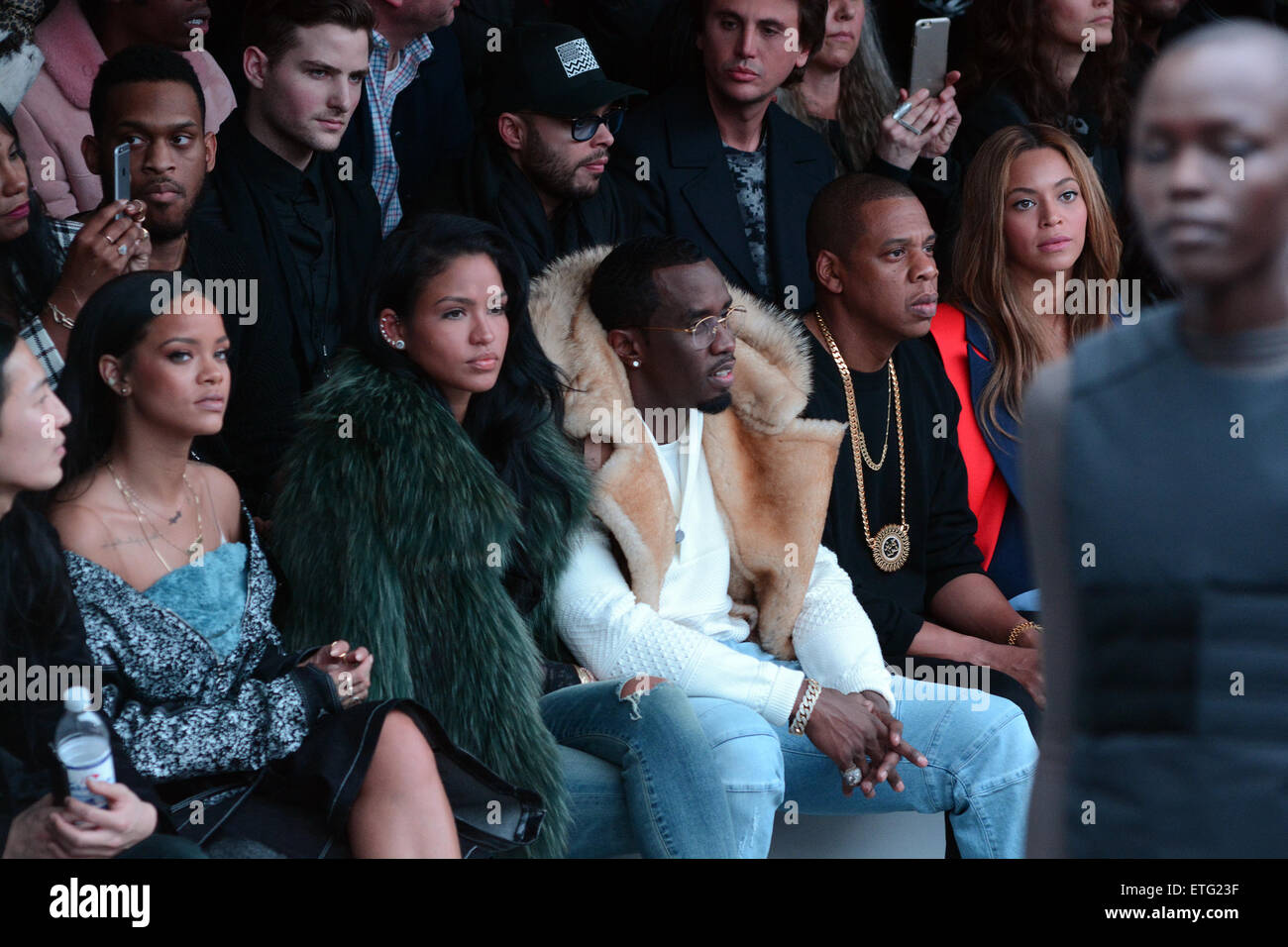 Mercedes Benz Fashion Week - Kanye West and Adidas Originals - Inside  Featuring: Rihanna, Sean 'Diddy' Combs, Jay-Z, Beyonce Where: New York  City, New York, United States When: 12 Feb 2015 Credit: