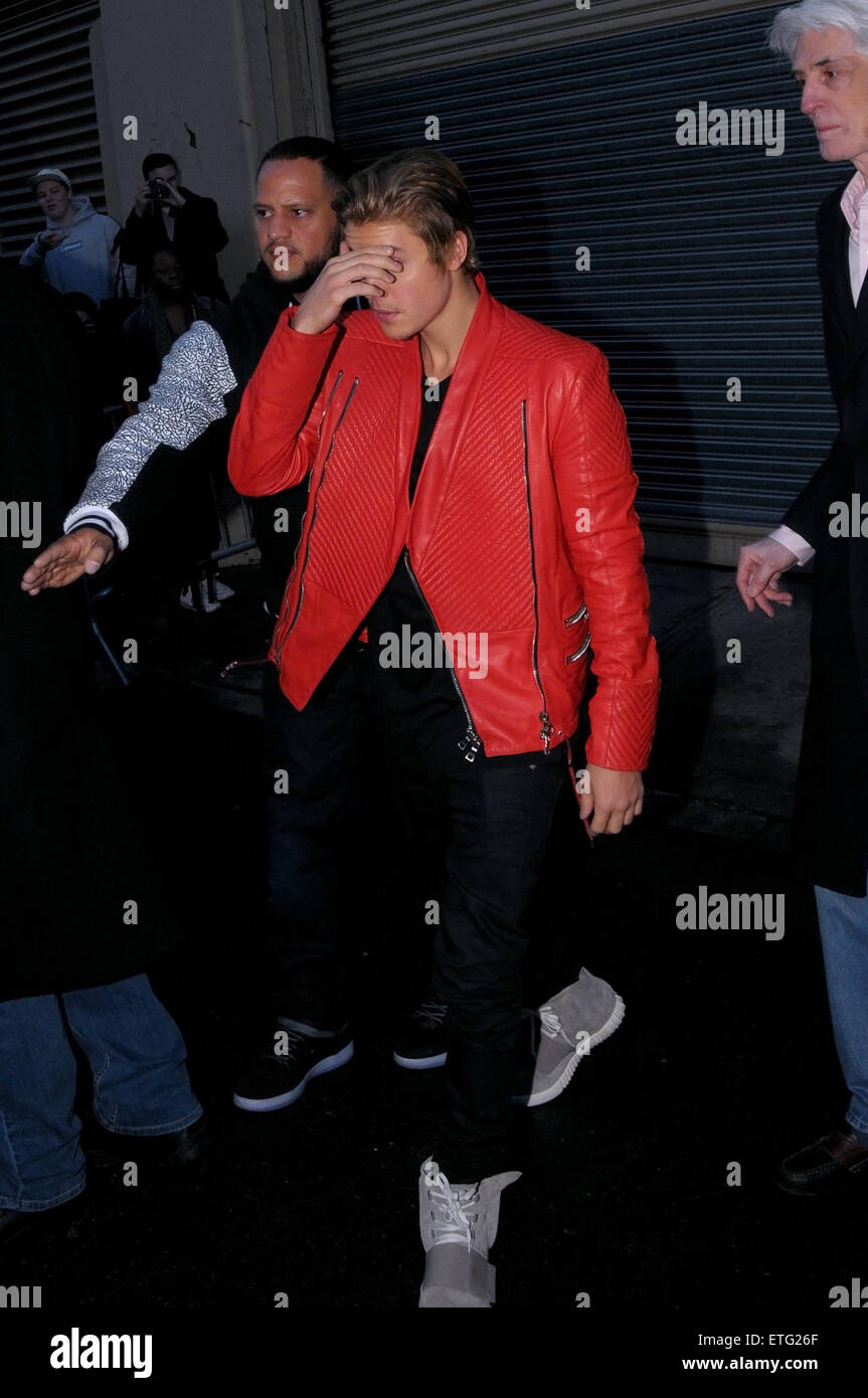 Adidas Originals x Kanye West YEEZY Fashion Show - Outside Departures  Featuring: Justin Bieber Where: New York City, New York, United States  When: 12 Feb 2015 Credit: Ivan Nikolov/WENN.com Stock Photo - Alamy