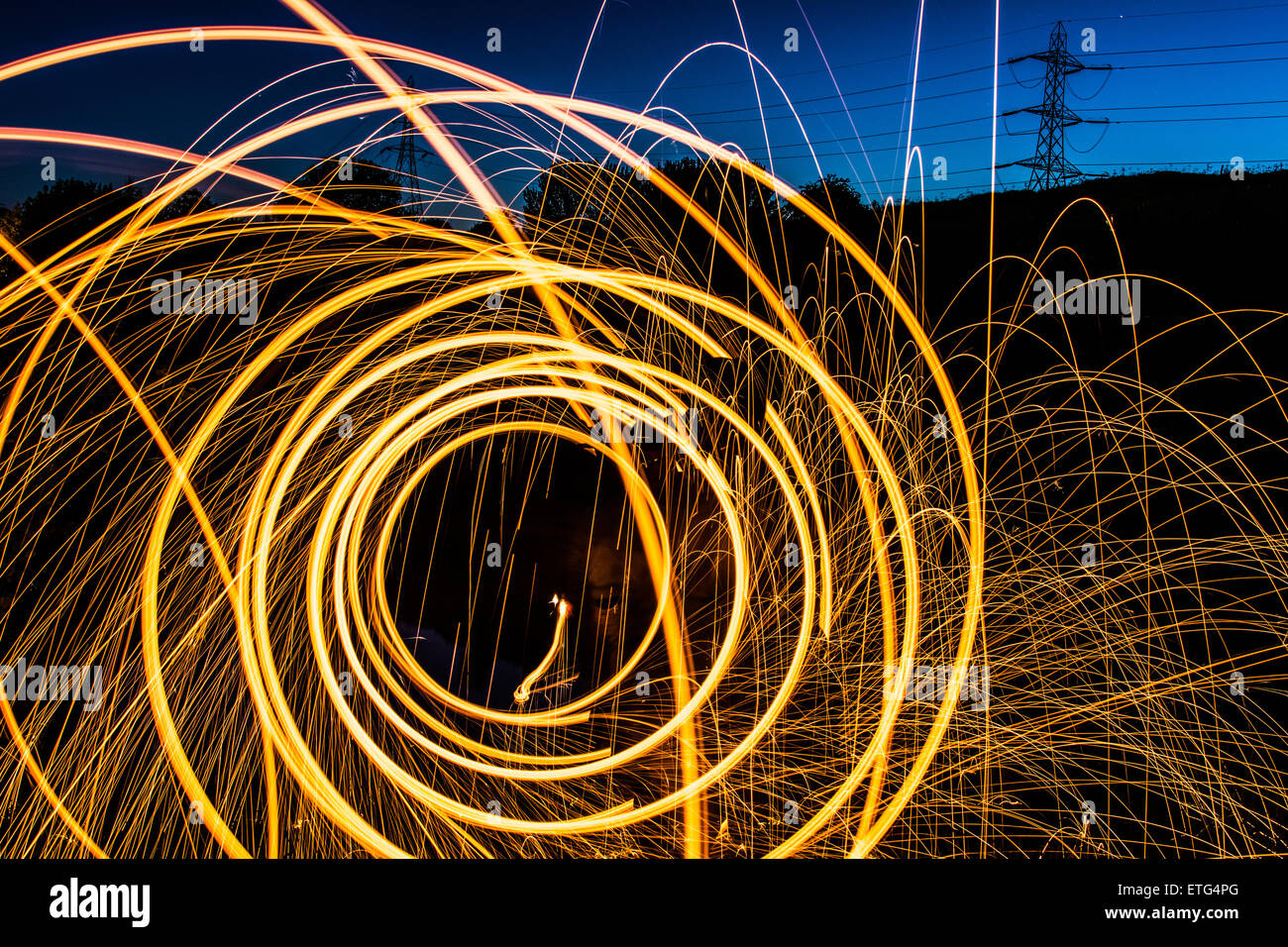 Using steel wool to create a cool light trail effect using long