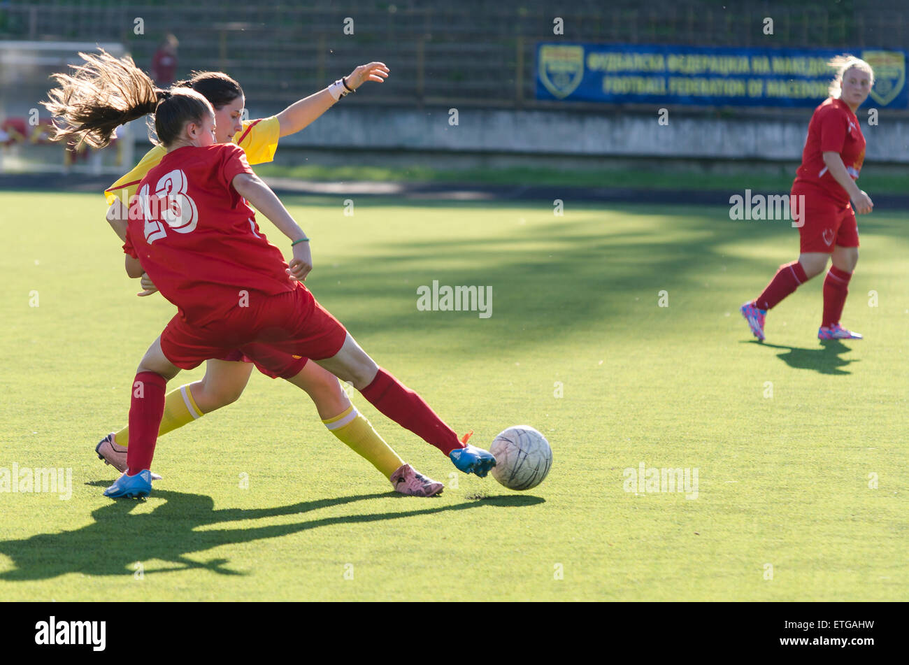 Football match, women Stock Photo