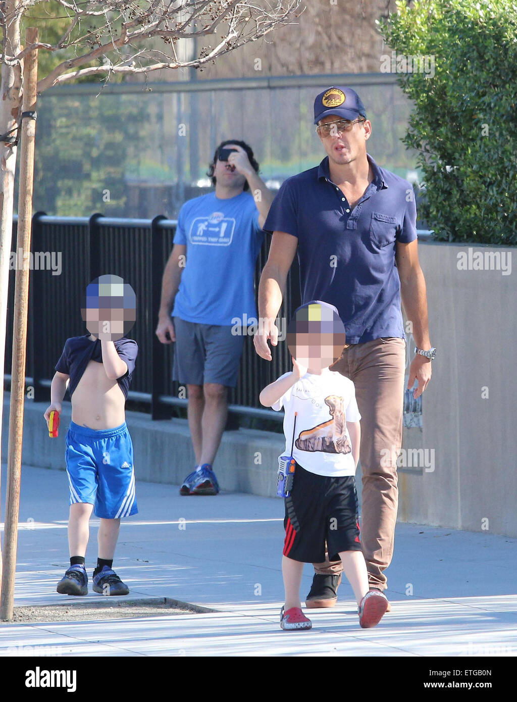 Will takes his boys Archie and Abel, to the Farmers Market in