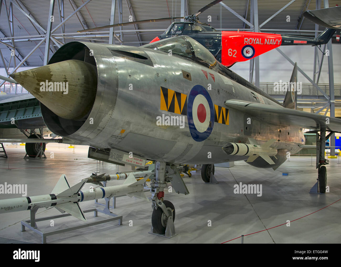 English Electric Lightning at IWM Duxford, UK Stock Photo