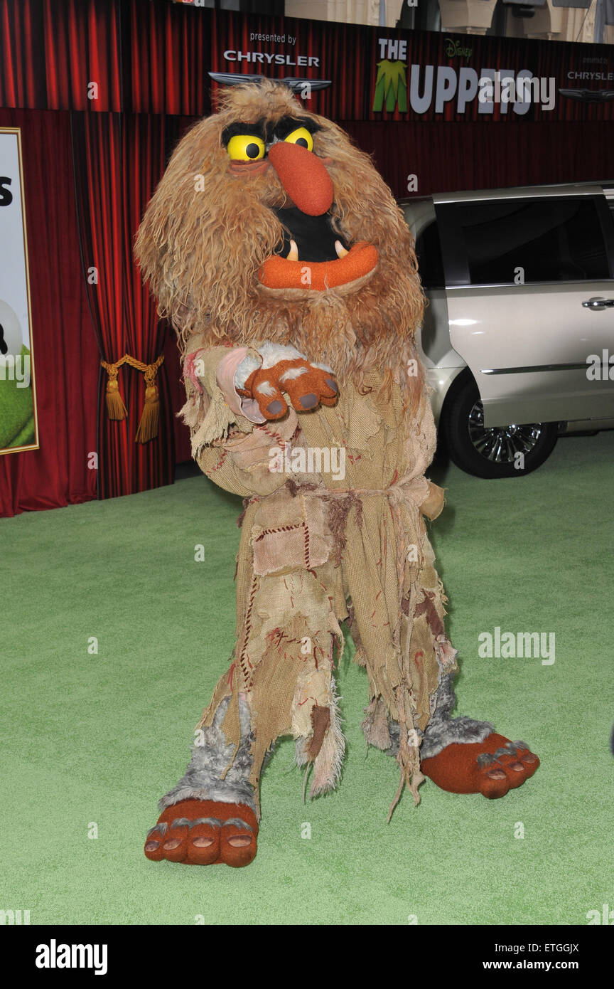 LOS ANGELES, CA - NOVEMBER 12, 2011: Sweetums at the world premiere of 'The Muppets' at the El Capitan Theatre, Hollywood. November 12, 2011 Los Angeles, CA Stock Photo