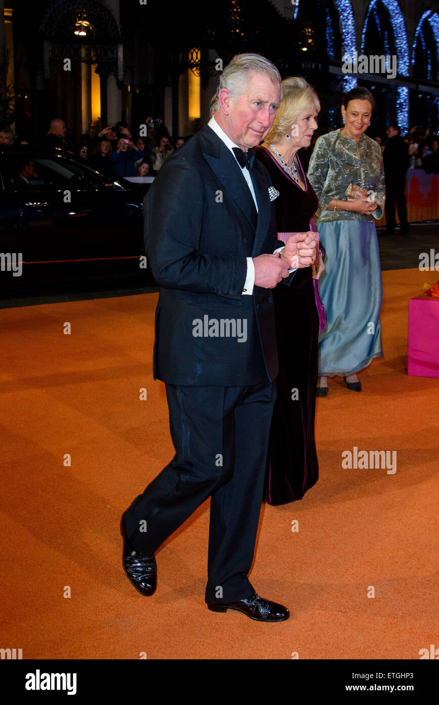 Premiere of 'The Second Best Exotic Marigold Hotel' at the Odeon Leicester Square - Arrivals  Featuring: Prince Charles, Prince of Wales and Camilla, Duchess of Cornwall Where: London, United Kingdom When: 17 Feb 2015 Credit: Joe/WENN.com Stock Photo