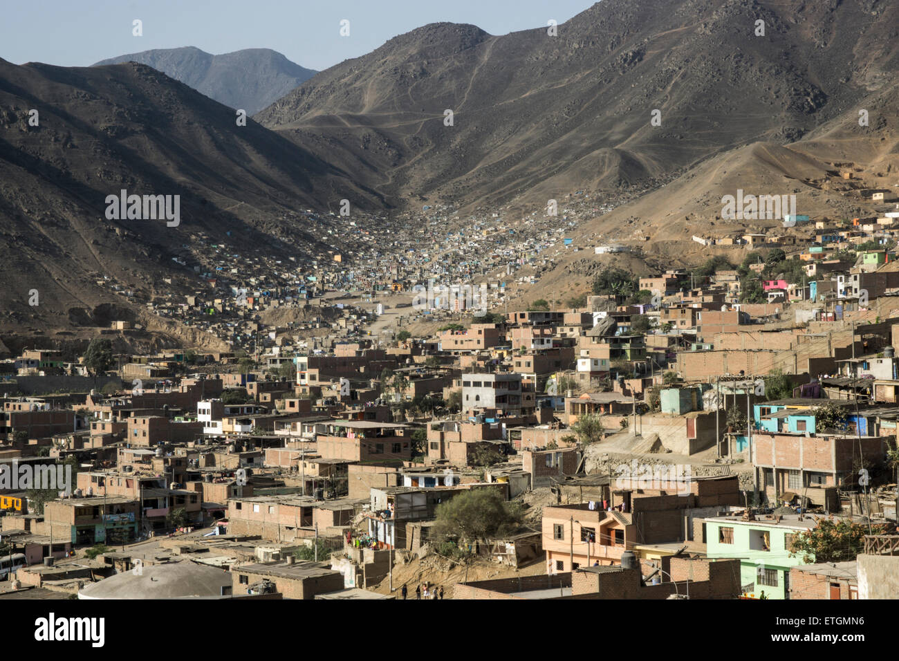 Shanty town in the Comas district, Lima, Peru Stock Photo Alamy