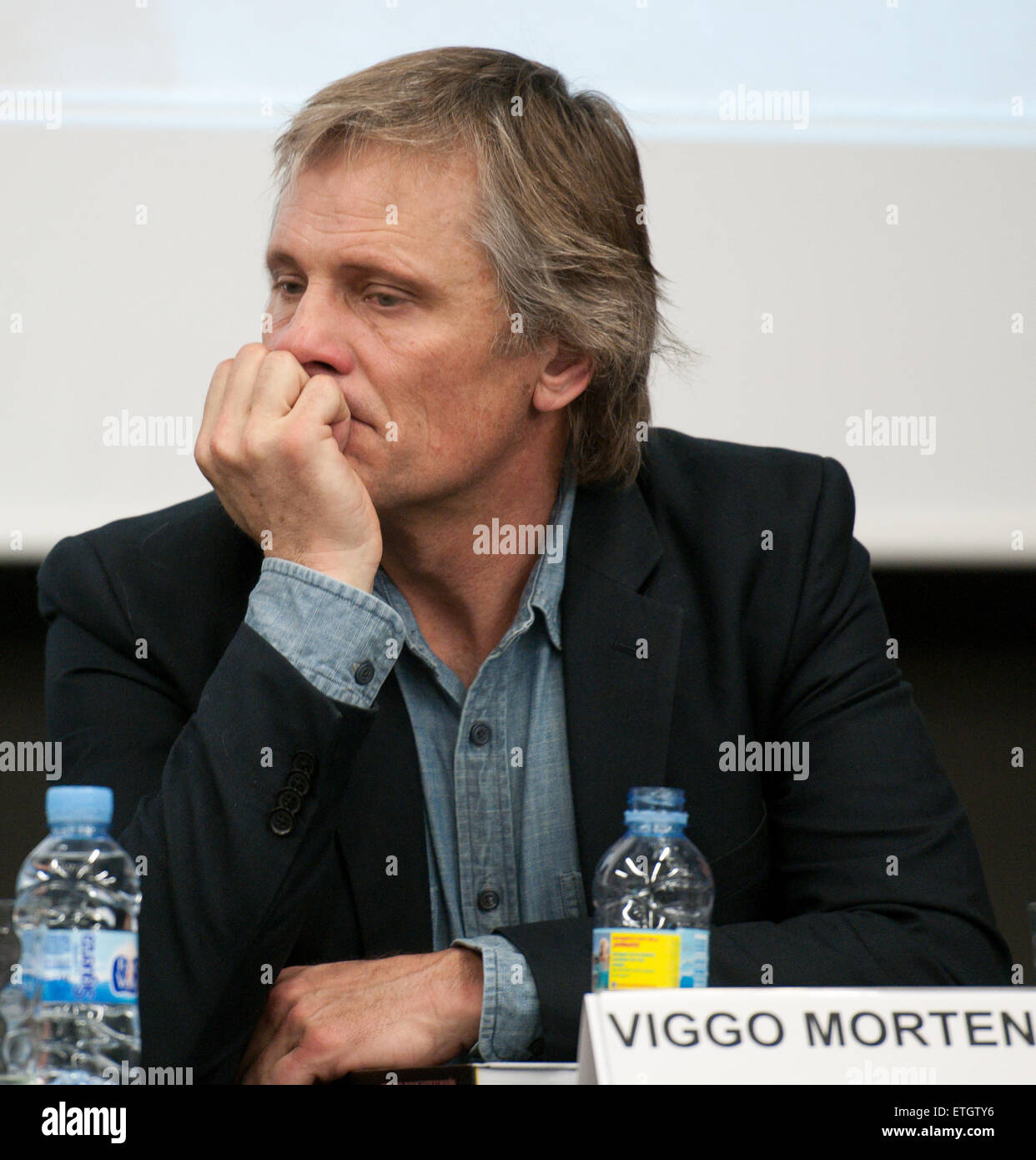 Viggo Mortensen attends the presentation for the book 'Sons of the Forest' in Barcelona. The book by Bossert and Villar, which gathers a collection of the photographic work of German ethnographer Max Schmidt about the South American Indians, has been published by Mortensen  Featuring: Viggo Mortensen Where: Barcelona, Spain When: 19 Feb 2015 Credit: David R.Rico/WENN.com Stock Photo