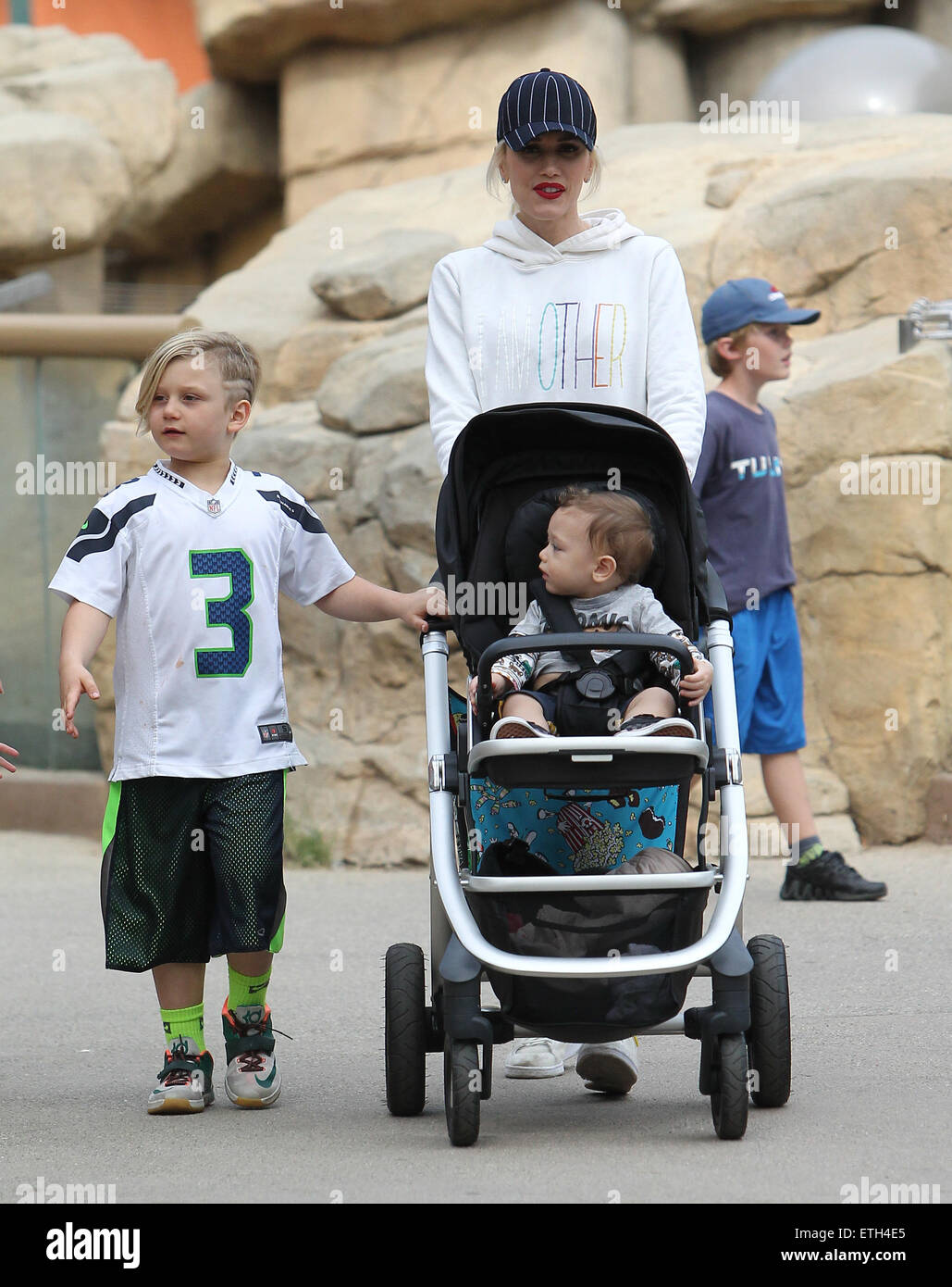 Gwen Stefani and her sons Zuma and Apollo Rossdale enjoy a day at the ...
