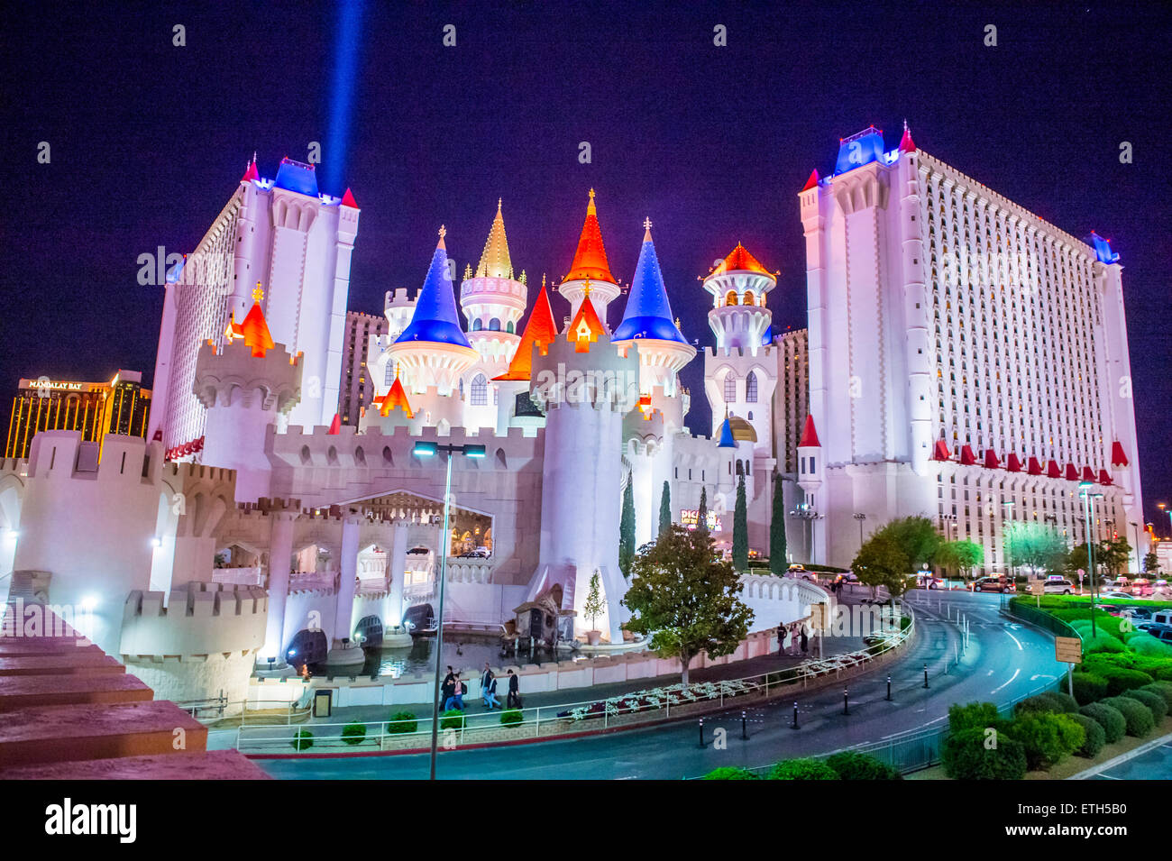 The Excalibur Hotel and Casino in Las Vegas Stock Photo