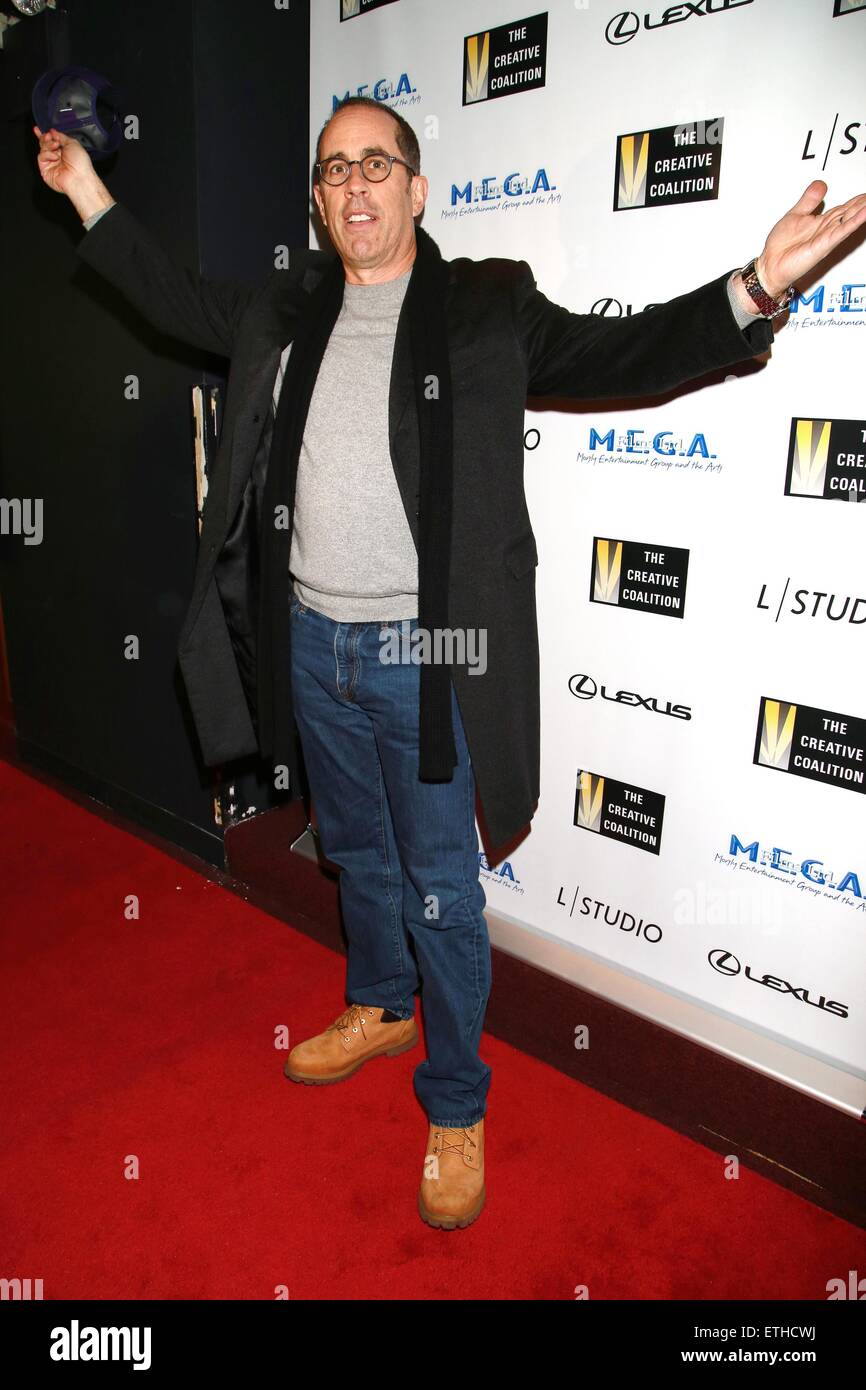 New York premiere party of 'Cop Show' at Caroline's On Broadway Comedy Club - Arrivals  Featuring: Jerry Seinfeld Where: New York, New York, United States When: 24 Feb 2015 Credit: Joseph Marzullo/WENN.com Stock Photo