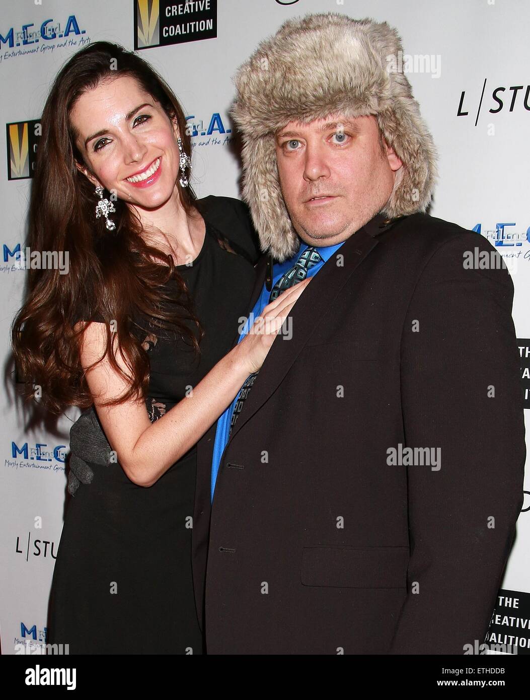 New York premiere party of 'Cop Show' at Caroline's On Broadway Comedy Club - Arrivals  Featuring: Elisa Jordana, Benjy Bronk Where: New York, New York, United States When: 23 Feb 2015 Credit: Joseph Marzullo/WENN.com Stock Photo