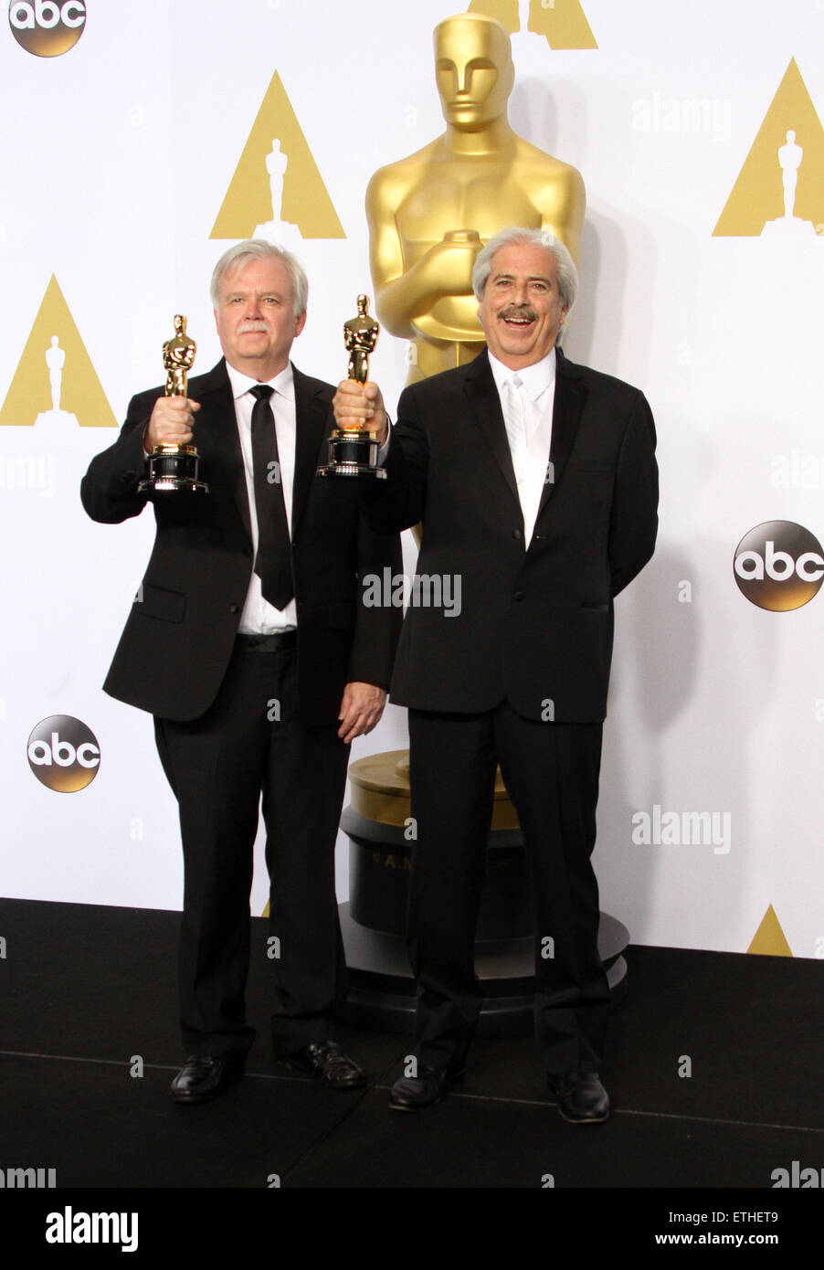 87th Annual Academy Awards held at The Dolby Theatre - Press Room  Featuring: Bub Asman, Alan Robert Murray Where: Los Angeles, California, United States When: 22 Feb 2015 Credit: Adriana M. Barraza/WENN.com Stock Photo