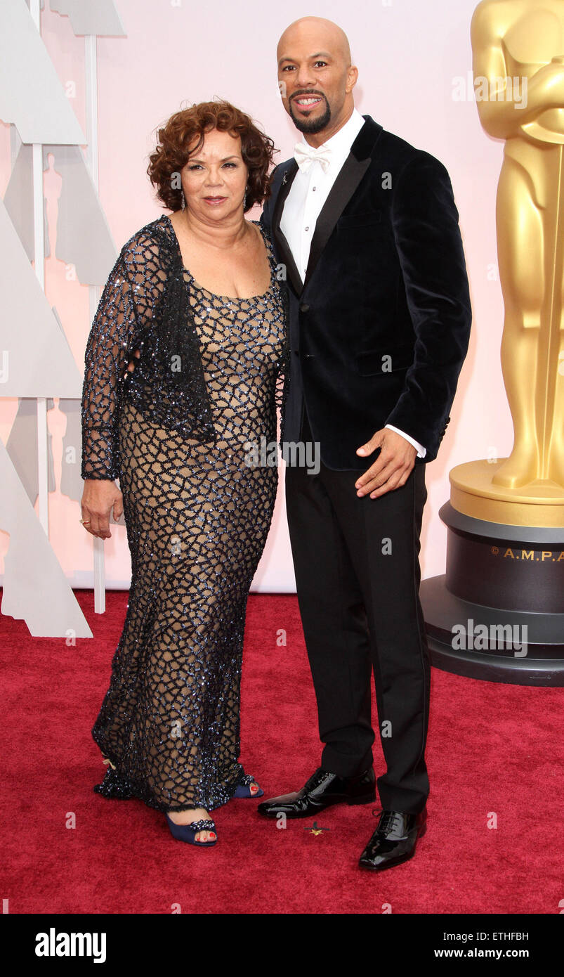 The 87th Annual Oscars held at Dolby Theatre - Red Carpet Arrivals  Featuring: Common, Dr. Mahalia Ann Hines Where: Los Angeles, California, United States When: 22 Feb 2015 Credit: Adriana M. Barraza/WENN.com Stock Photo