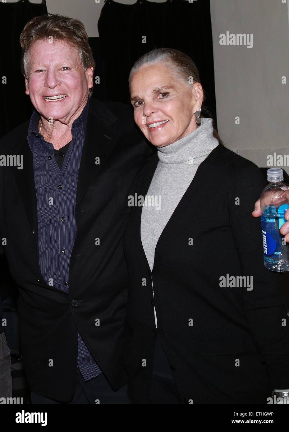 The stars of the 1970 film Love Story reunite during rehearsals for the upcoming tour production of Love Letters, at Shetler Studios.  Featuring: Ryan O'Neal, Ali MacGraw Where: New York, New York, United States When: 24 Feb 2015 Credit: Joseph Marzullo/WENN.com Stock Photo