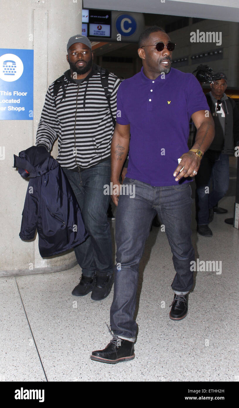 Idris Elba arrives at Los Angeles International Airport (LAX) Featuring Idris Elba Where Los