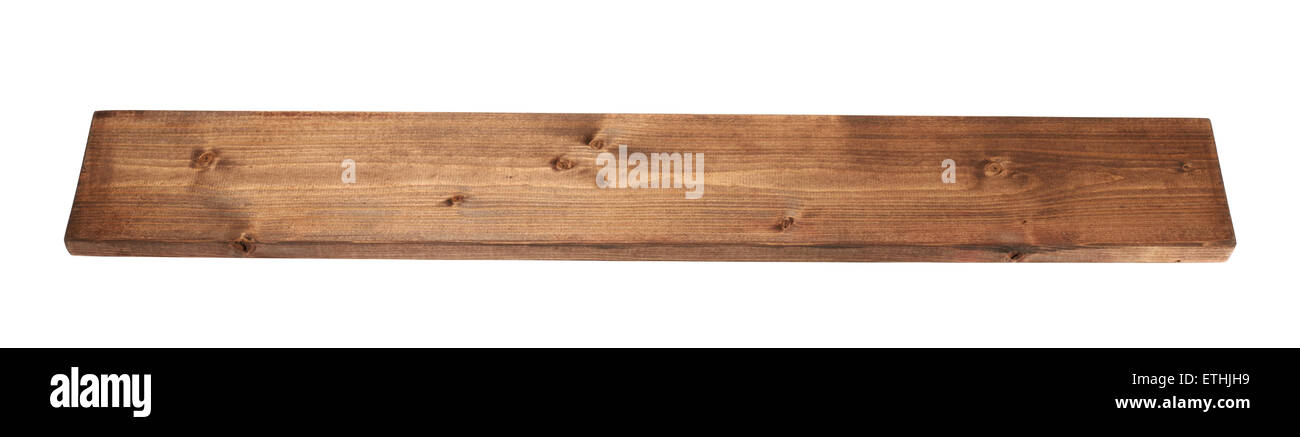 Colored pine wood board plank isolated Stock Photo