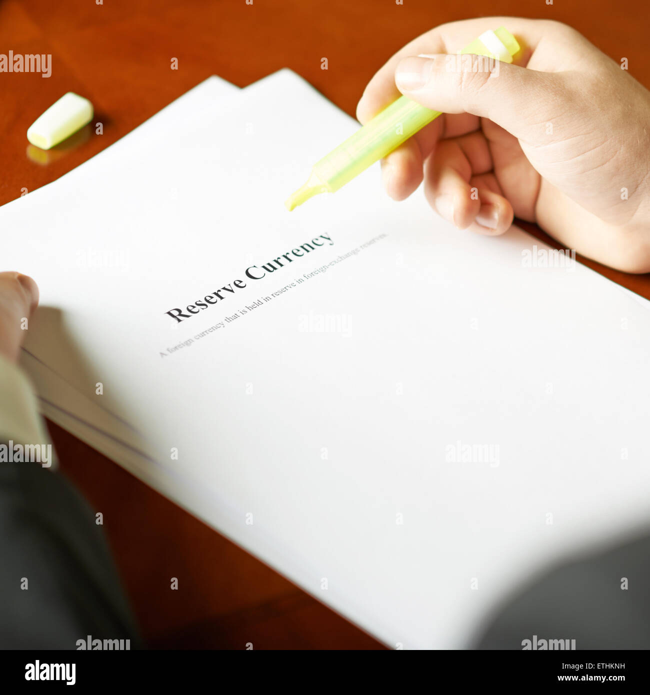 Reserve Currency Definition Composition Stock Photo Alamy