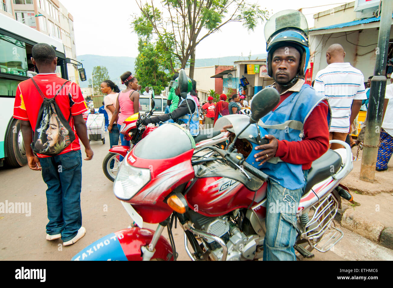 Kigali street cycle hi-res stock photography and images - Alamy
