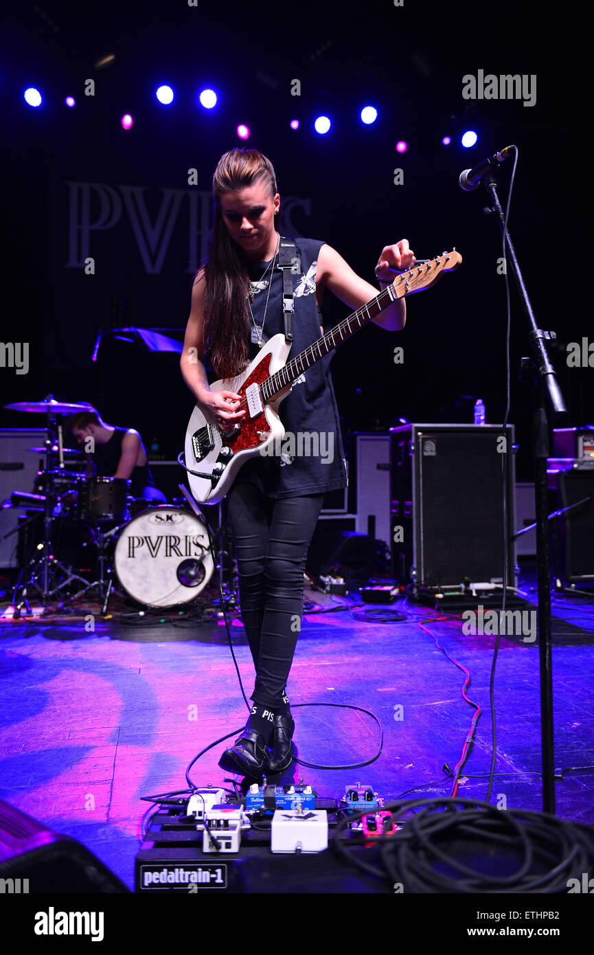 Rock band PVRIS performing live on stage during 'PTV & SWS World Tour