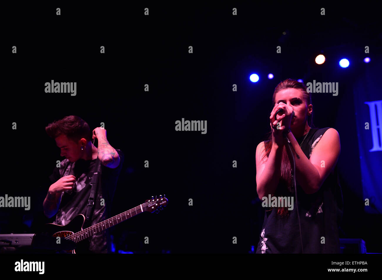 Rock band PVRIS performing live on stage during 'PTV & SWS World Tour