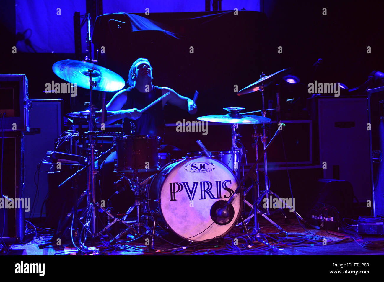 Rock band PVRIS performing live on stage during 'PTV & SWS World Tour