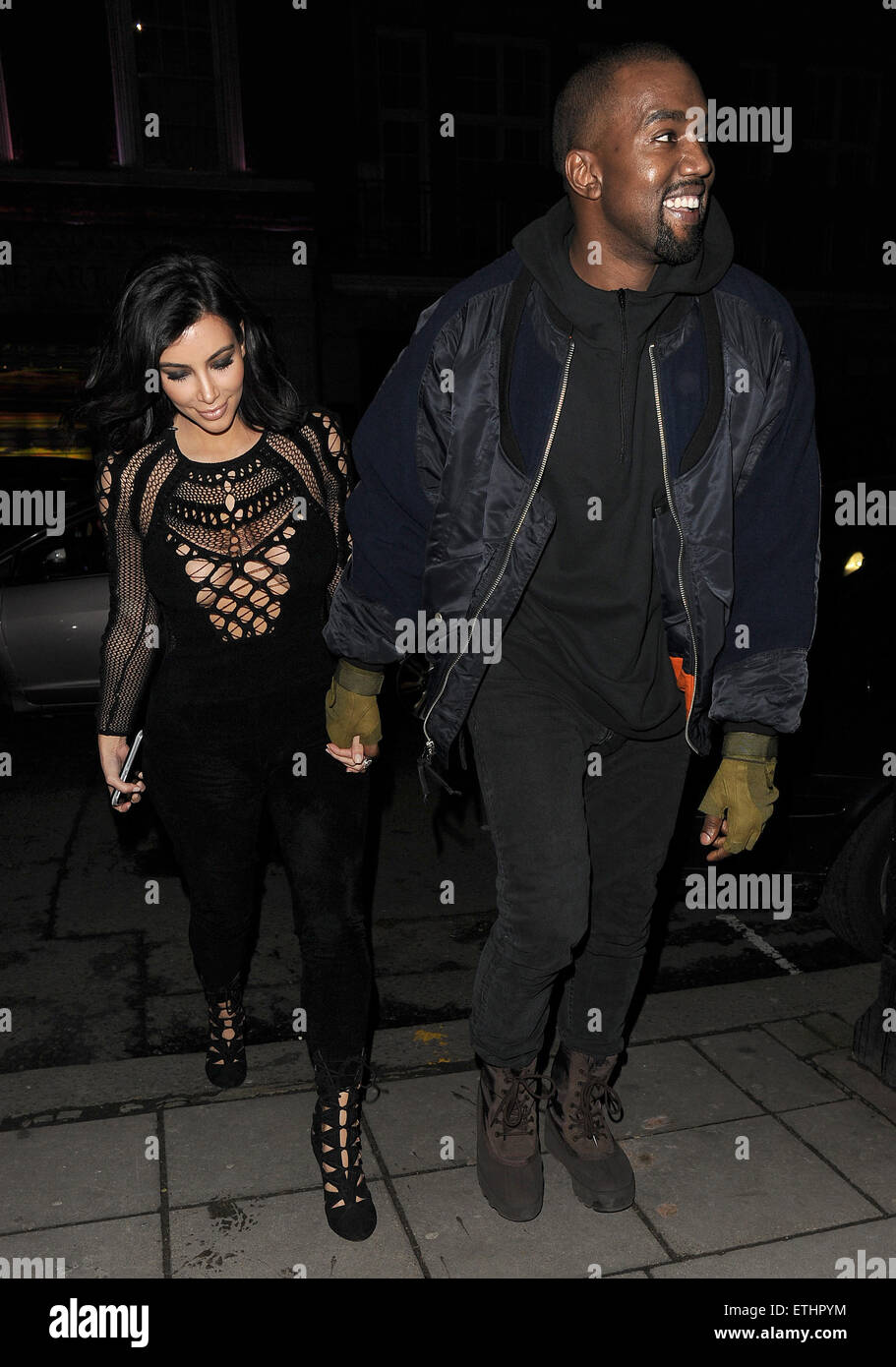 Kanye West Kim Kardashian dating sedan