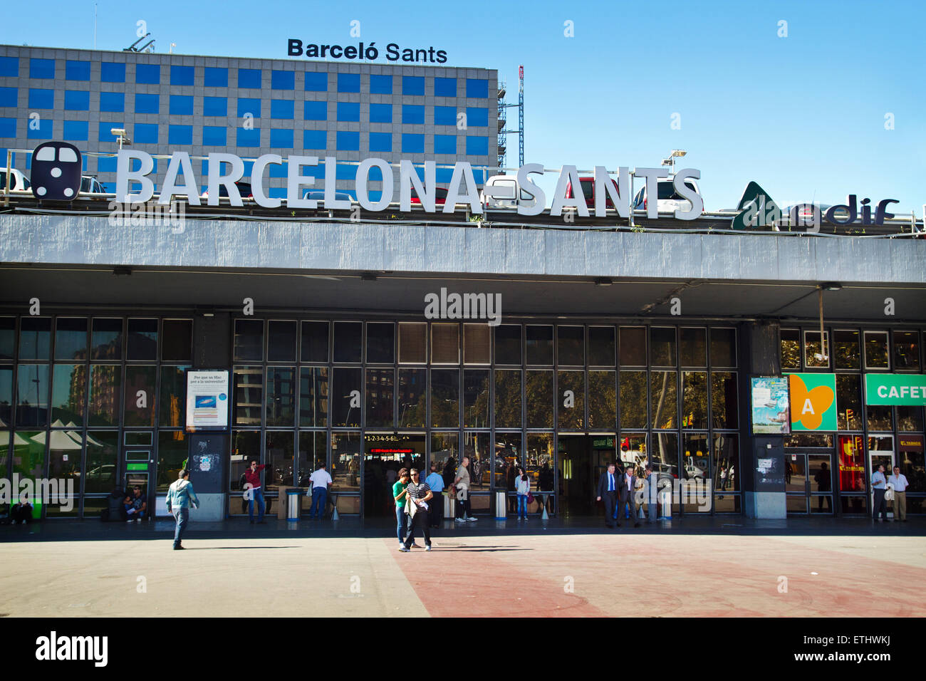 Sants railway station. Barcelona. Stock Photo