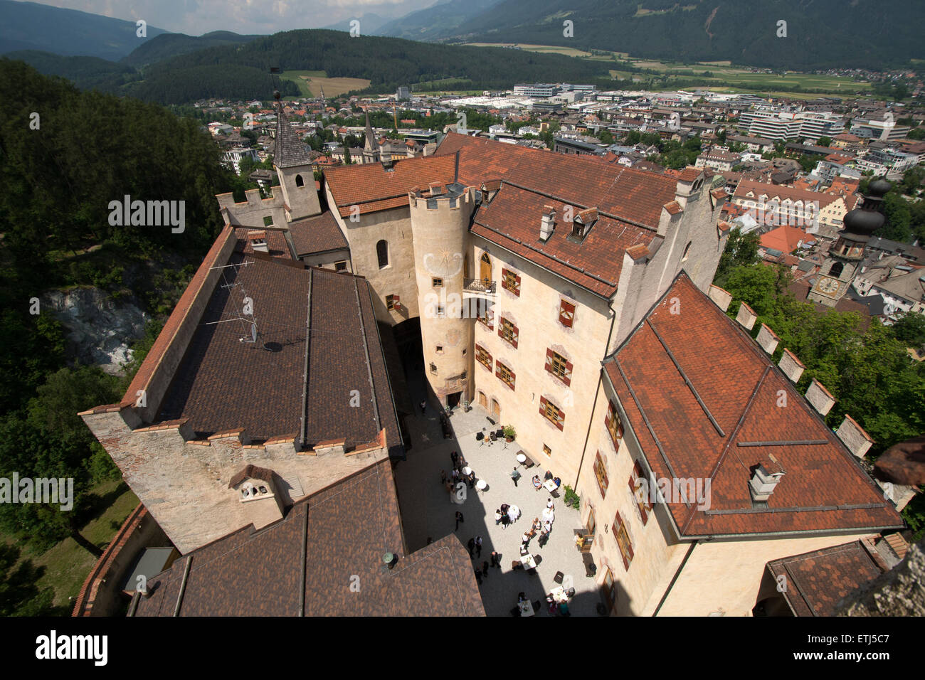 Brunico Castle, Messner Mountain Museum, MMM Ripa, Bruneck, Brunico, South Tyrol, Italy Stock Photo