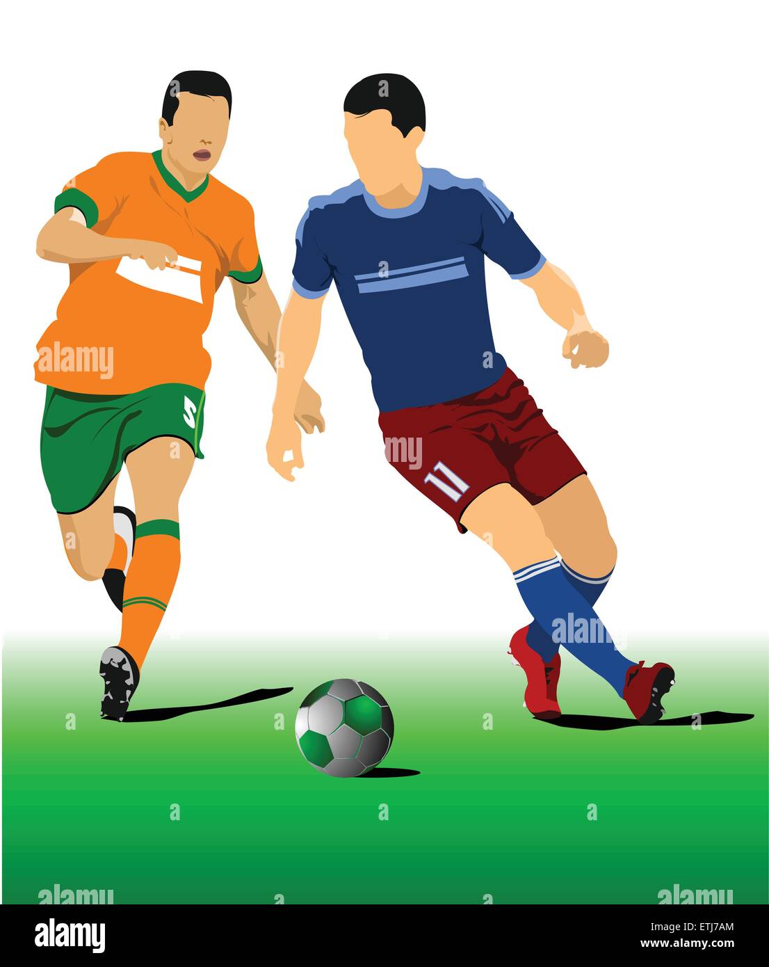 Soccer player leg and ball Stock Vector Images - Alamy