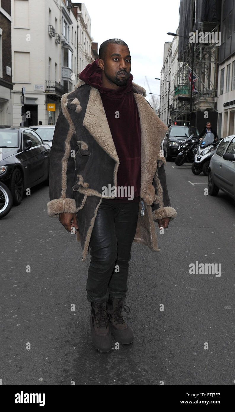Kanye west visits dover street hi-res stock photography and images