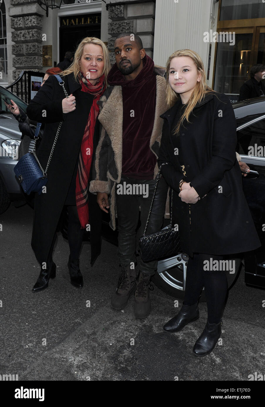Kanye west visits dover street hi-res stock photography and images