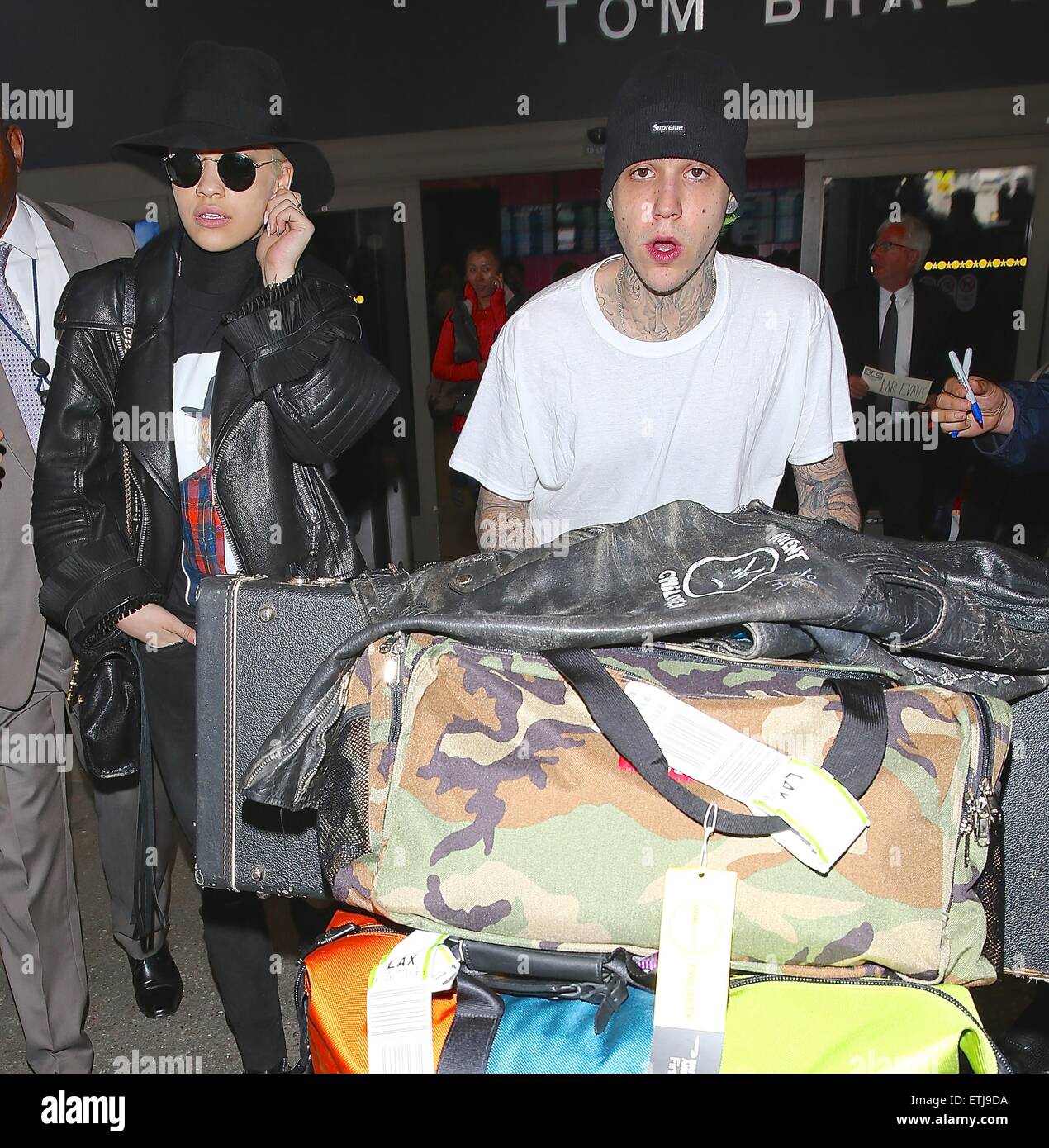 Rita Ora and Ricky Hil arrive at Los Angeles International Airport (LAX ...