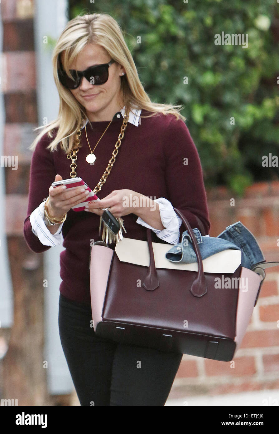 Reese Witherspoon spotted leaving her office in Beverly Hills  Featuring: Reese Witherspoon Where: Los Angeles, California, United States When: 27 Feb 2015 Credit: WENN.com Stock Photo