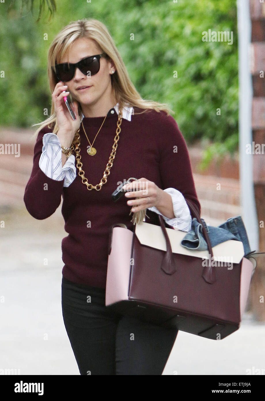 Reese Witherspoon spotted leaving her office in Beverly Hills  Featuring: Reese Witherspoon Where: Los Angeles, California, United States When: 27 Feb 2015 Credit: WENN.com Stock Photo