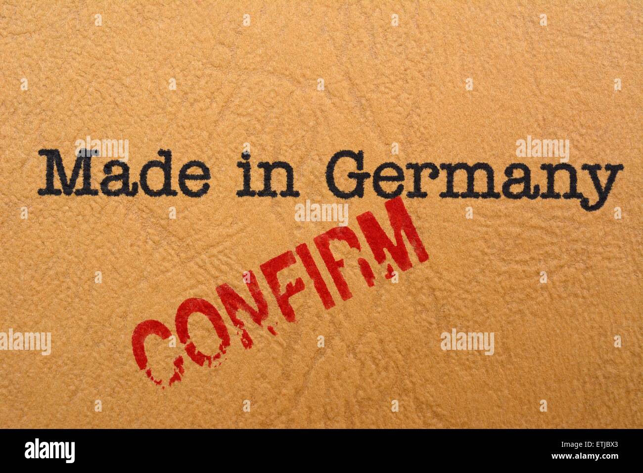 Made in Germany Stock Photo