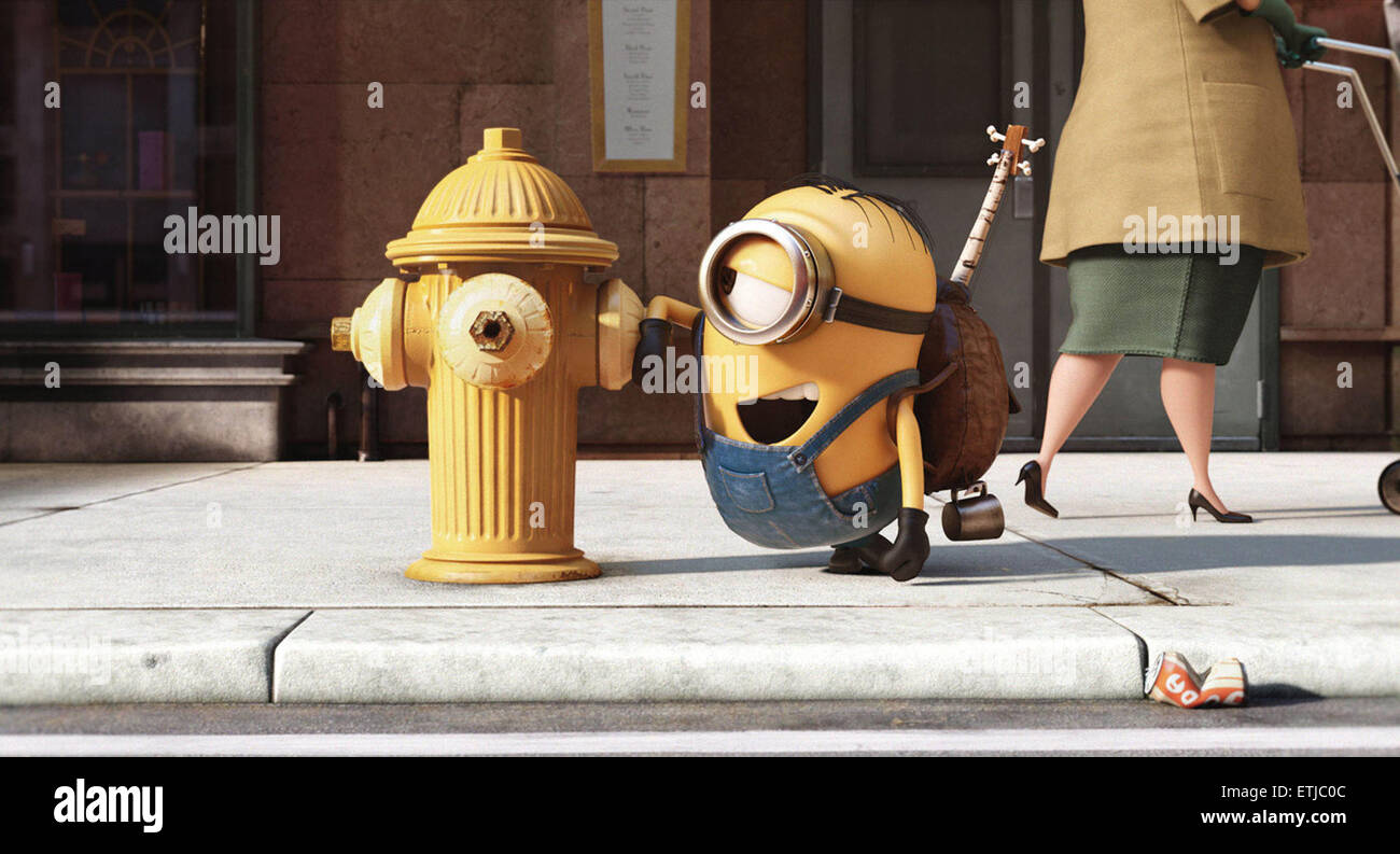 Minions is an upcoming 2015 American 3D computer-animated comedy film.  This photograph is for editorial use only and is the copyright of the film company and/or the photographer assigned by the film or production company and can only be reproduced by publications in conjunction with the promotion of the above Film. A Mandatory Credit to the film company is required. The Photographer should also be credited when known. Stock Photo