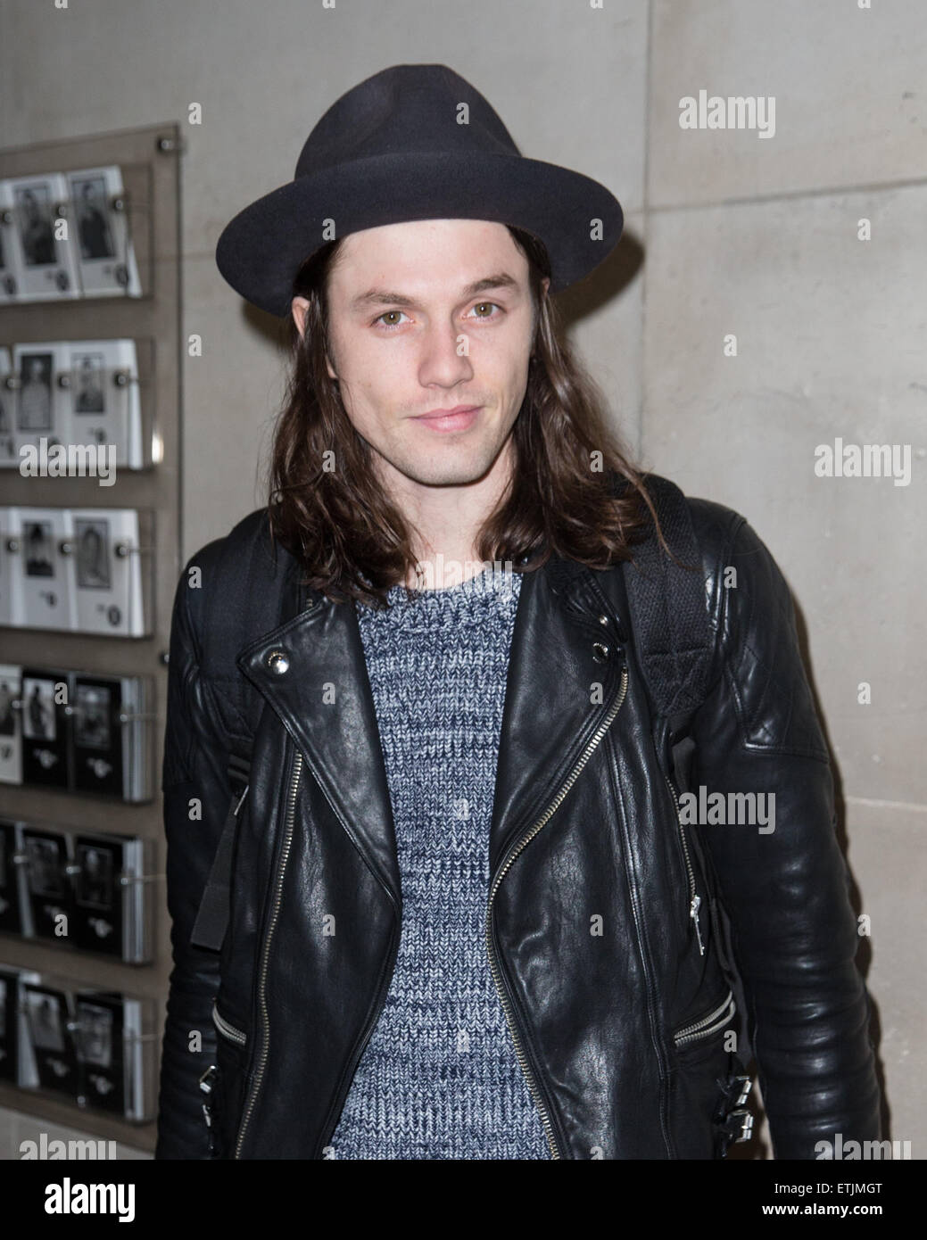 James Bay pictured arriving the Radio 1 studio to perform on Fearne