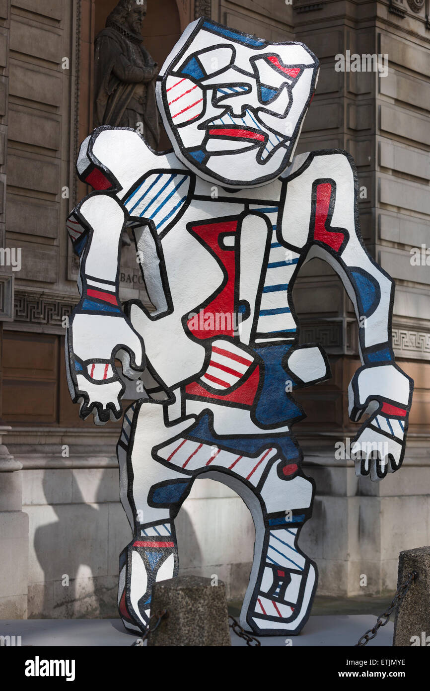 Large sculpture by Jean Dubuffet outside the Burlington Gardens entrance of  the Royal Academy of Arts, London, England, United Kingdom Stock Photo -  Alamy