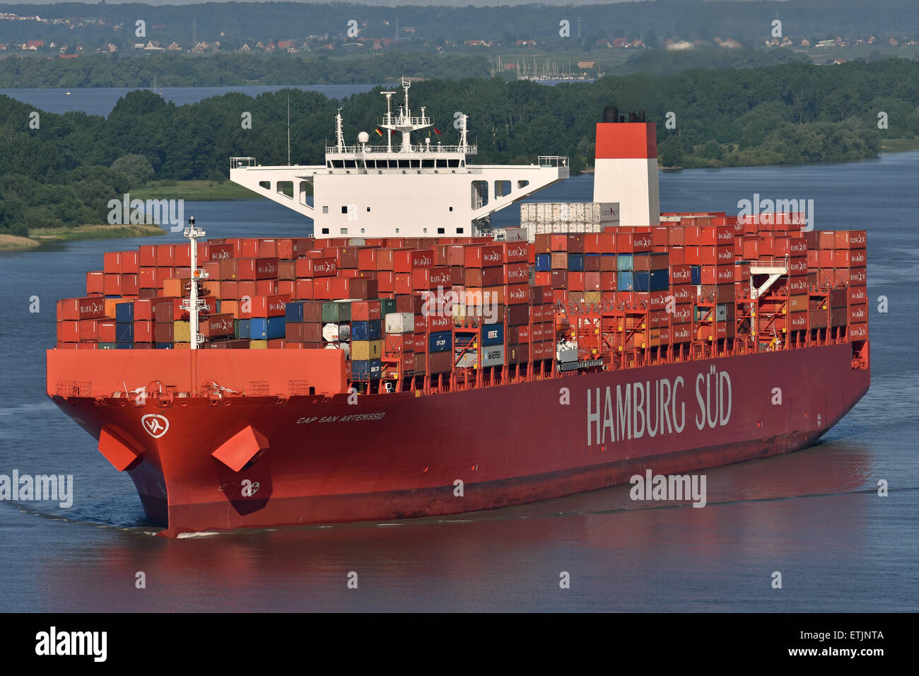 Cap San Artemissio inbound for Hamburg Stock Photo - Alamy