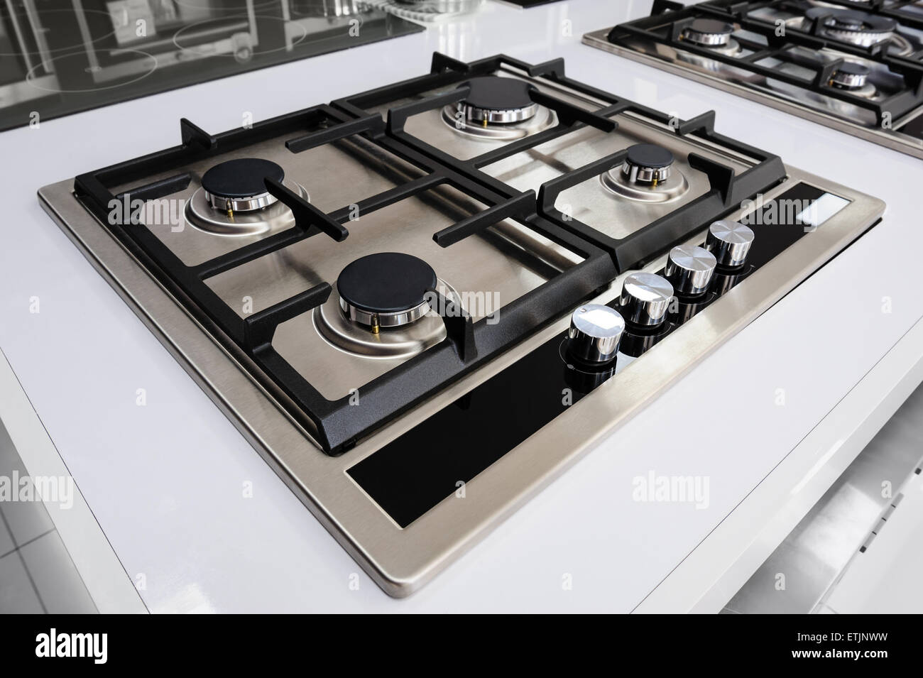 Brand new gas stove Stock Photo Alamy