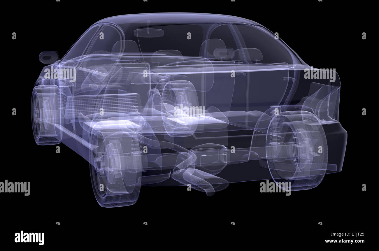 Xray of car model on black Stock Photo Alamy