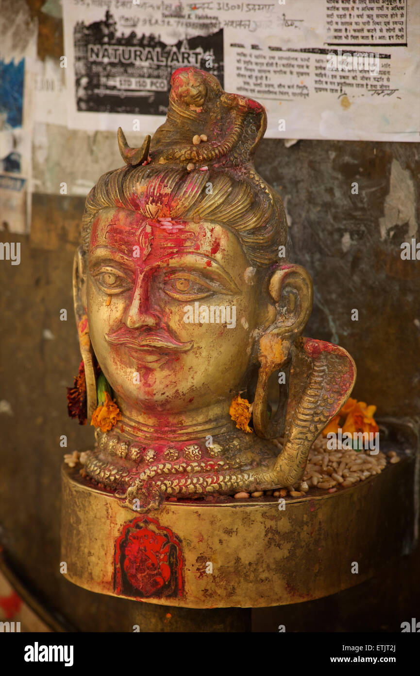 Brass statue of Lord Shiva with cobra. Jagdish Temple, Udaipur