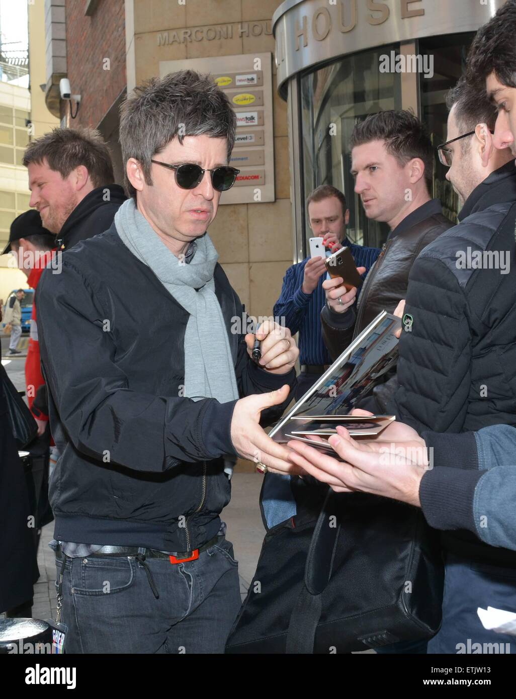 Noel Gallagher at Today FM & FM104 radio stations today ahead of his