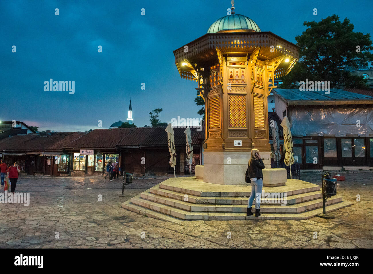 sebilj fountain in Bascarsija quarter in Sarajevo Stock Photo